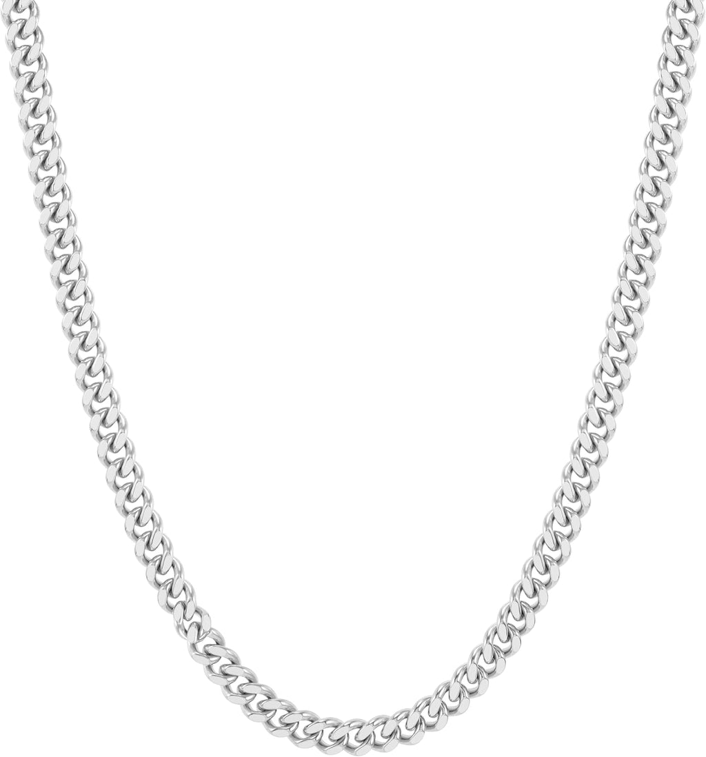5Mm Stainless Steel Cuban Link Chain Necklace