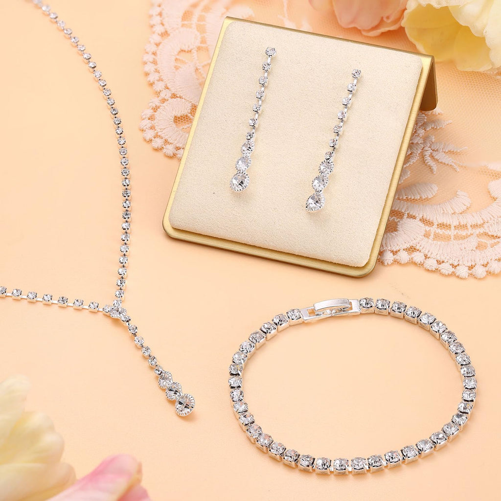 Silver Bridal Jewelry Set