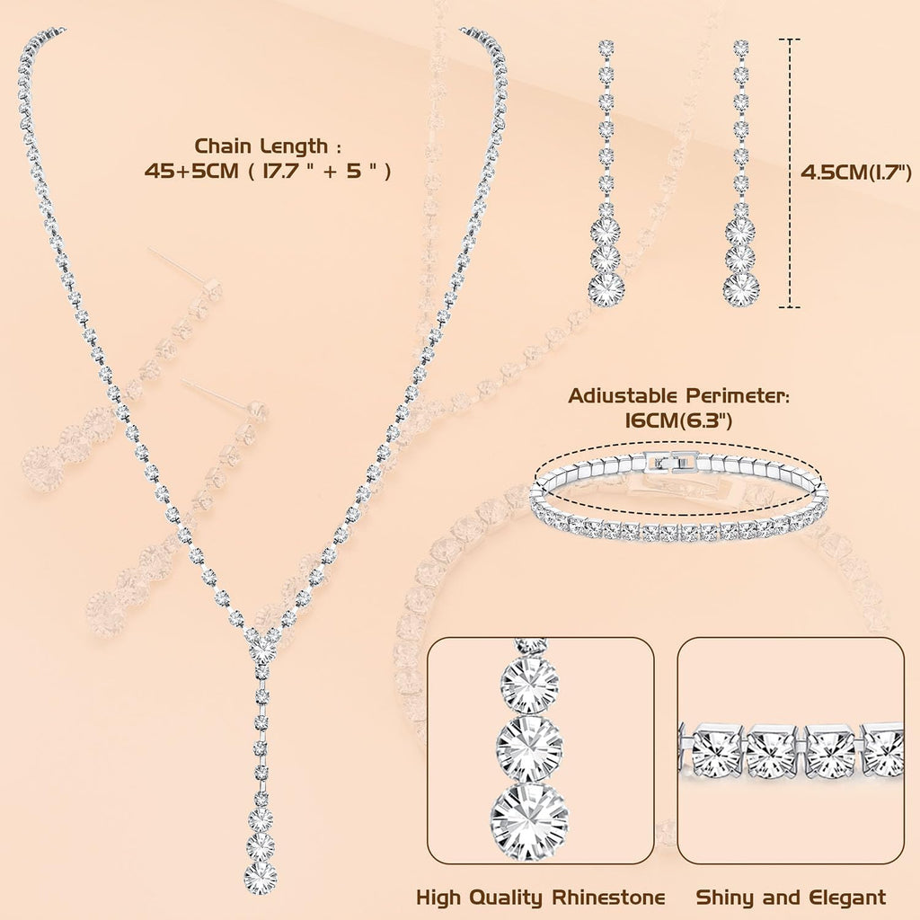 Silver Bridal Jewelry Set