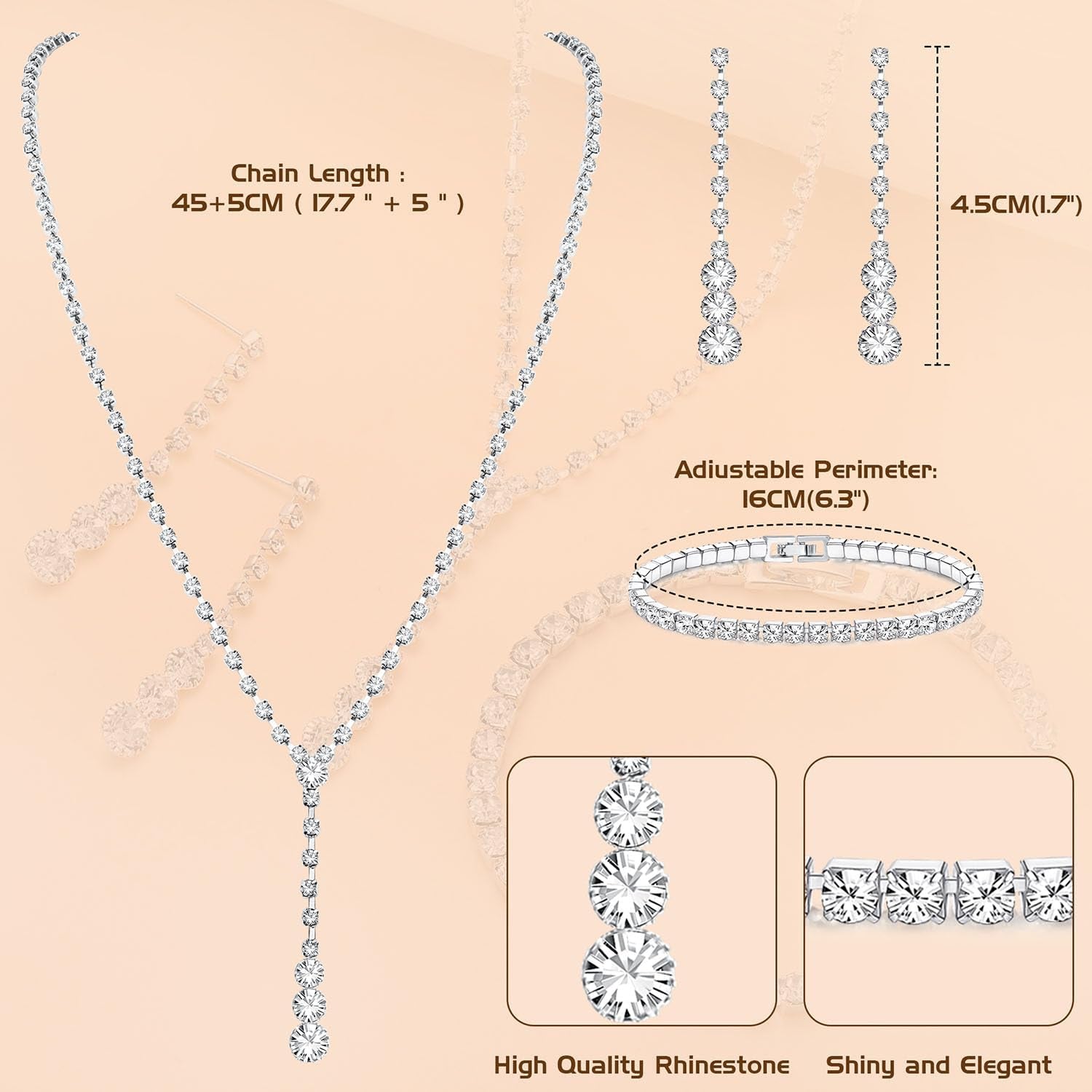 Silver Bridal Jewelry Set