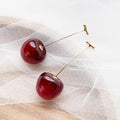 Cherry Charm Pendant Earrings, Fruit Jewelry