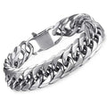 316L Stainless Steel Cuban Link Chain Bracelet for Men