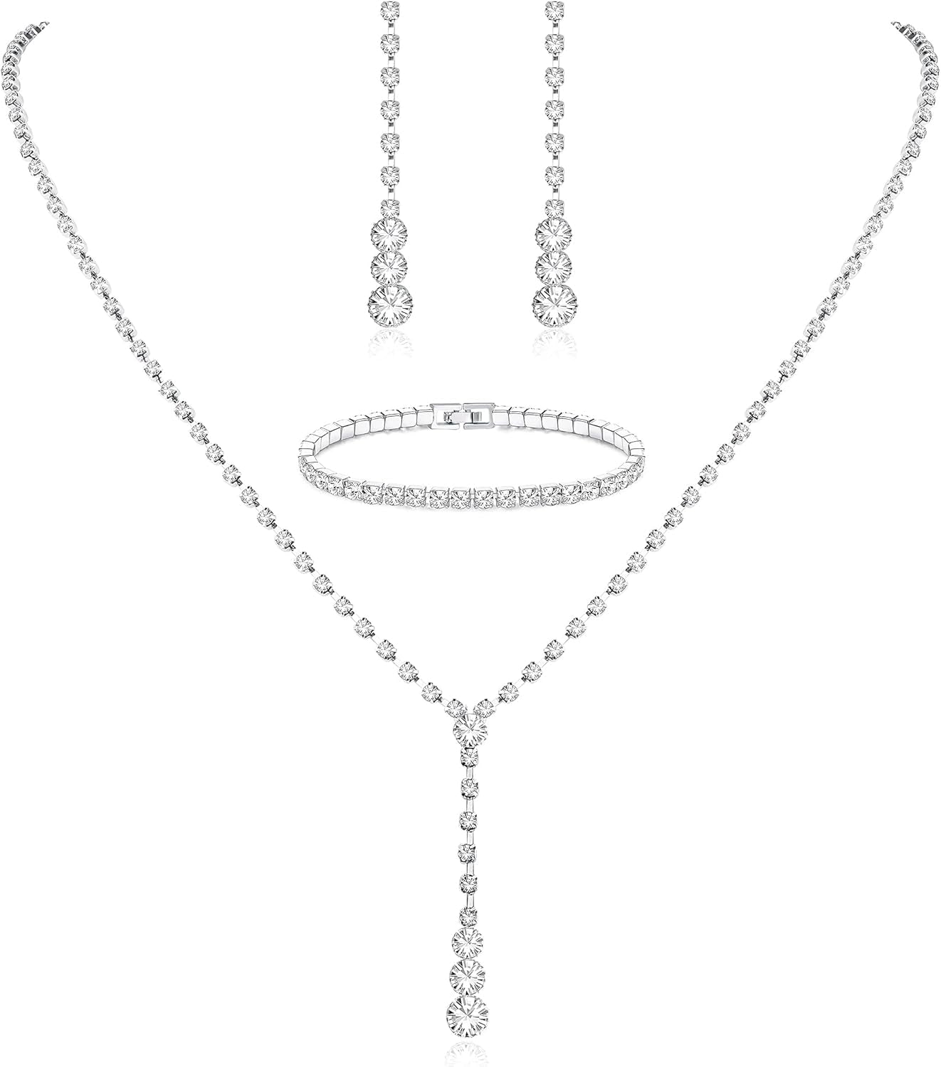 Silver Bridal Jewelry Set