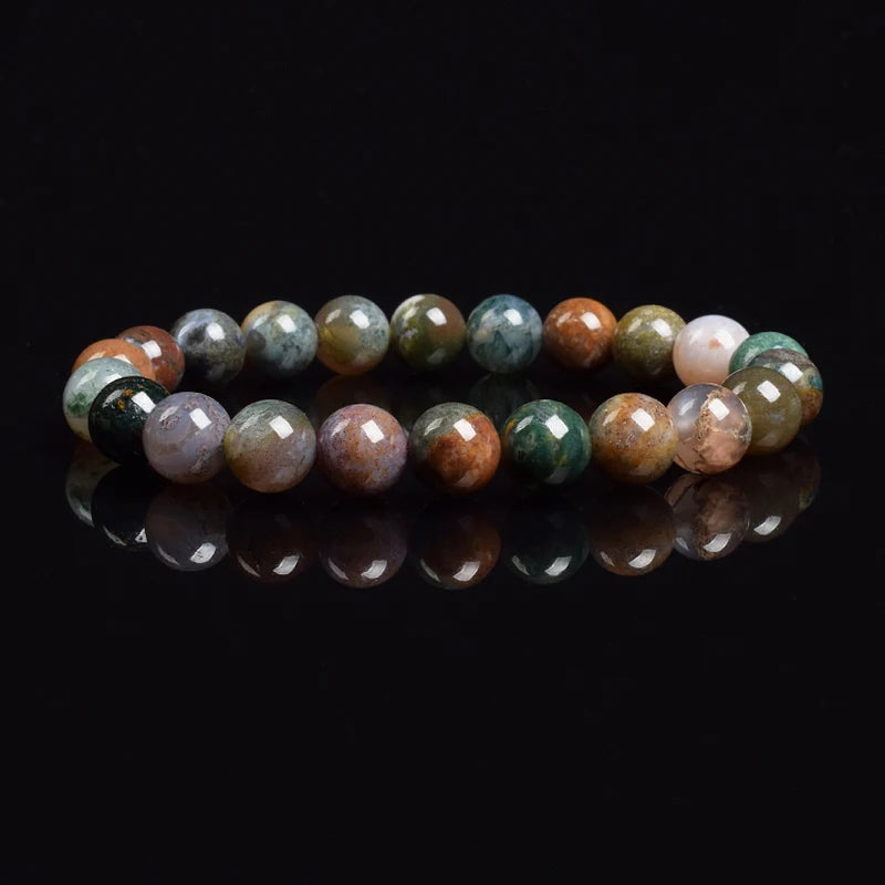 Natural White Moonstone Bead Bracelet, 8Mm Celestial Gemstone Jewelry