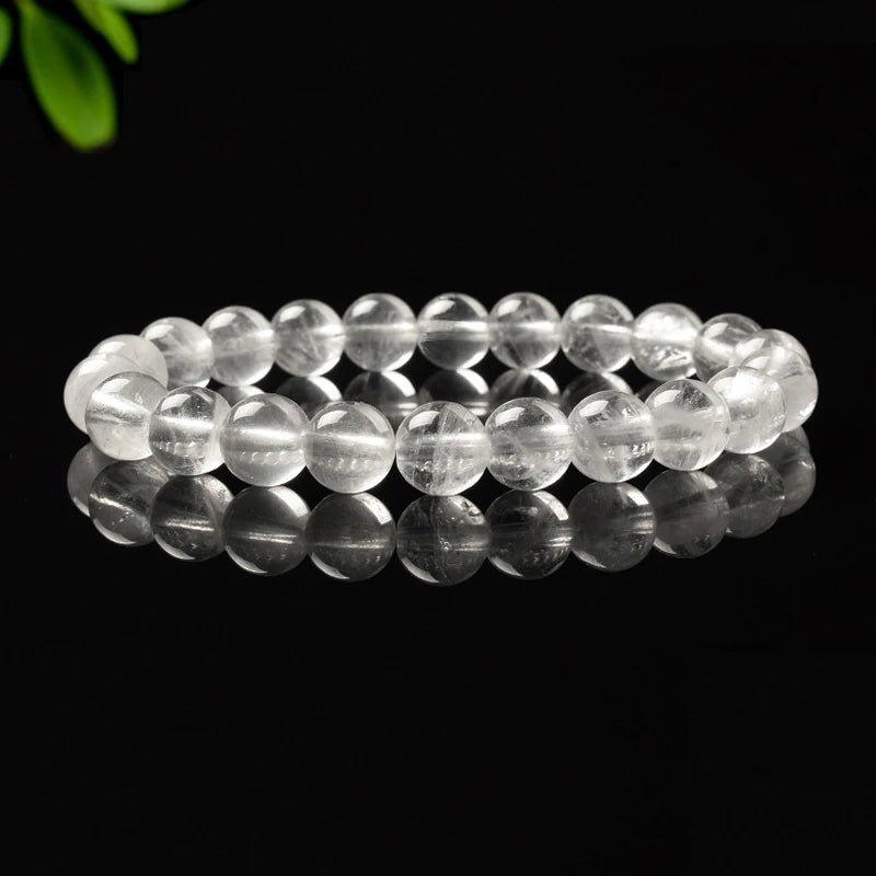 Natural White Moonstone Bead Bracelet, 8Mm Celestial Gemstone Jewelry
