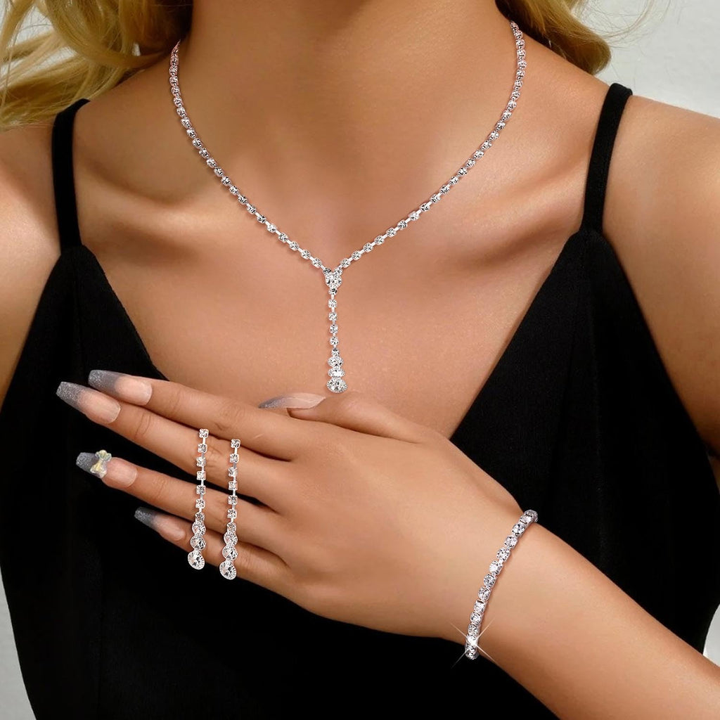 Silver Bridal Jewelry Set